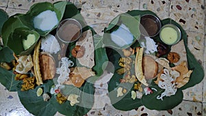 Food served in patravali