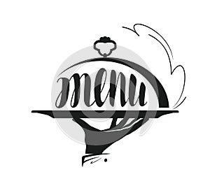 Food service, catering logo. Icon for design menu restaurant or cafe.