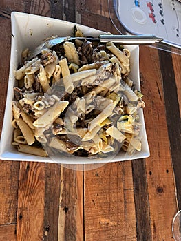 Food snack pasta mushroom