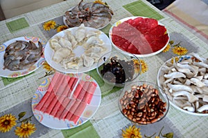 Food and snacks for Chinese hot-pot