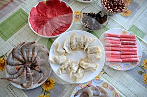 Food and snacks for Chinese hot-pot