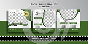 food social media template vector design