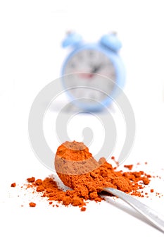 food spice pile  of red ground PAPRIKA