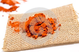food spice pile of  red ground PAPRIKA