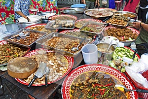 Comida de pie en tailandia 