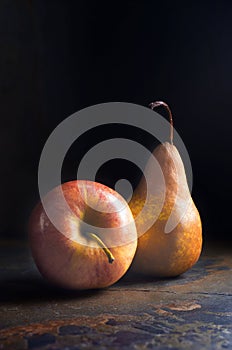 Food Still Life - Apple and Pear