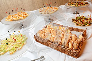 Food on table at event