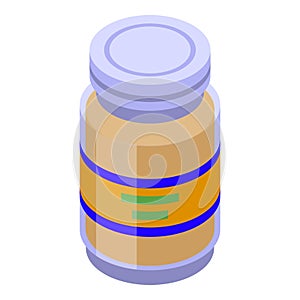 Food tahini icon isometric vector. Gastronomy paste