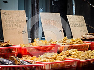 Food in Tai O fishing village, Hong Kong