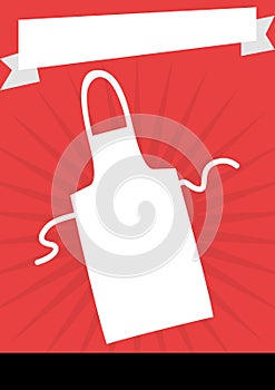 Food themed flyer layout with white apron