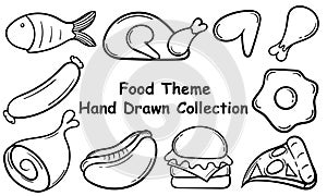 food themed hand drawn collection