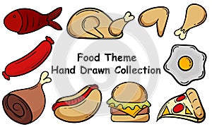 food themed hand drawn collection2