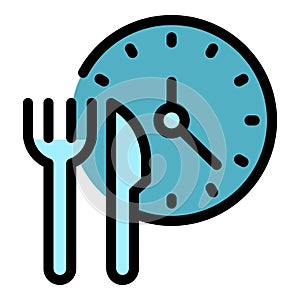 Food time icon vector flat