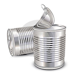 Food tin cans photo