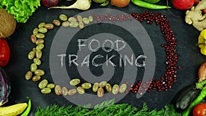 Food tracking fruit stop motion photo