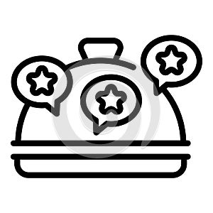 Food tray icon outline vector. Safety inspection