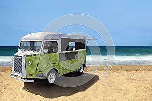 Food truck on the beach