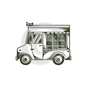 Food truck design vector illustration, Creative Food truck logo design concepts template, icon symbol