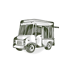 Food truck design vector illustration, Creative Food truck logo design concepts template, icon symbol