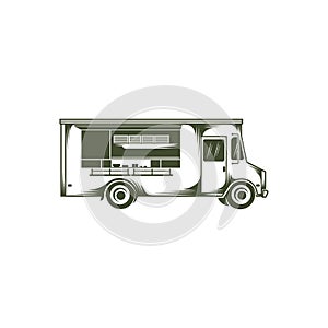 Food truck design vector illustration, Creative Food truck logo design concepts template, icon symbol