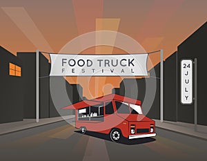 Food truck festival poster.