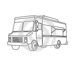 Food Truck line art