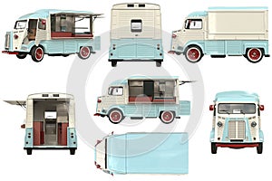 Food truck mobile cafe set