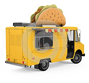 Food Truck Taco Isolated