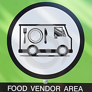 Food Truck Vendor Logo Outdoor Dining Sign