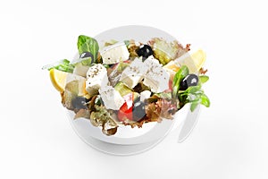 Food on white background