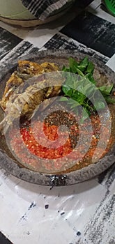 FoodFish and vegetable chili sauce