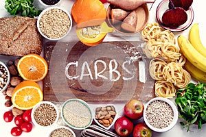 Foods high in carbohydrates photo