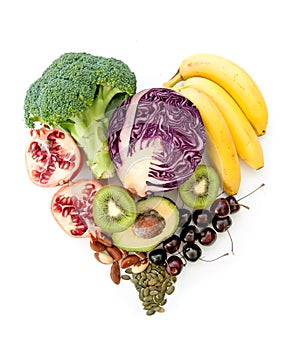 Heartshape super food diet photo