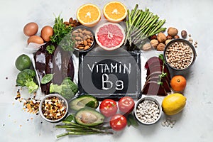 Foods high in vitamin B9 - folic acid