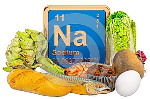 Foods Highest in Sodium, 3D rendering