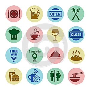 foodshop icon set