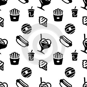 Foof and Drink Pattern Illustration