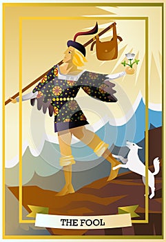 The fool major arcana tarot card