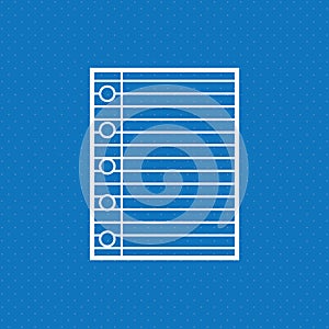 Foolscap paper. Vector illustration decorative design