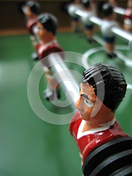 Foosball game close up