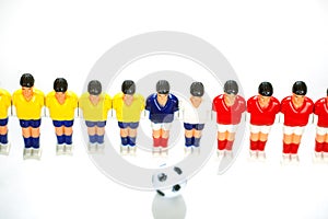 Foosball table players