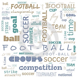 foot ball word cloud,text,word cloud use for banner, painting, motivation, web-page, website background, t-shirt & shirt printing