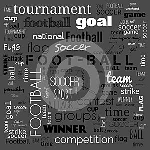 foot ball word cloud,text,word cloud use for banner, painting, motivation, web-page, website background, t-shirt & shirt printing