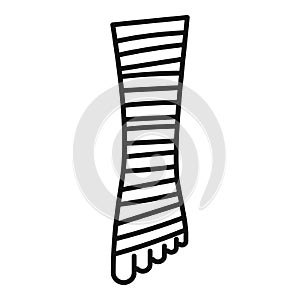 Foot bandage icon outline vector. Accident injury