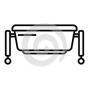 Foot bath equipment icon outline vector. Spa feet