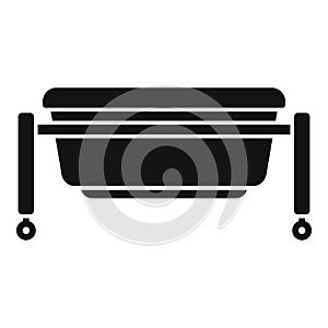 Foot bath pot icon simple vector. Spa massage