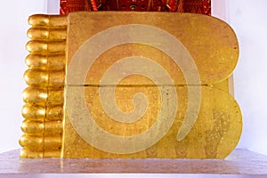 The foot of the Buddha is located with in the compound of Wat Pa Mok Worawihan temple, photo