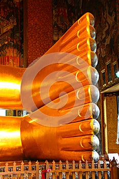 Foot of Buddha statues in Wat Pho,Thailand