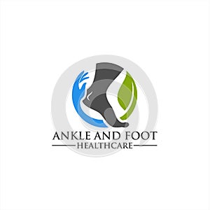 Foot and care icon logo template, Foot and ankle healthcare