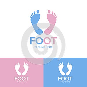 Foot Feet Podiatric Logo Design Template. photo